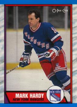#252 Mark Hardy - New York Rangers - 1989-90 O-Pee-Chee Hockey