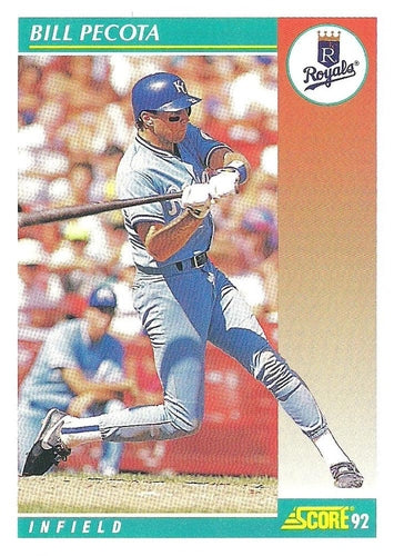 #252 Bill Pecota - Kansas City Royals - 1992 Score Baseball