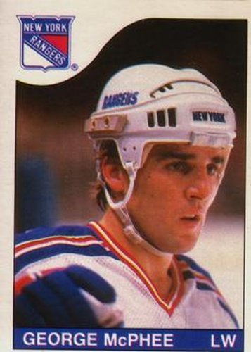 #252 George McPhee - New York Rangers - 1985-86 O-Pee-Chee Hockey