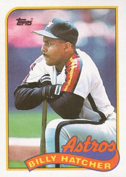 #252 Billy Hatcher - Houston Astros - 1989 Topps Baseball