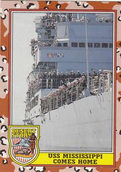 #252 USS Mississippi Comes Home - 1991 Topps Desert Storm