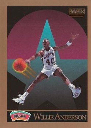 #252 Willie Anderson - San Antonio Spurs - 1990-91 SkyBox Basketball