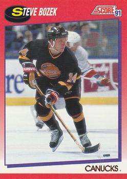 #252 Steve Bozek - Vancouver Canucks - 1991-92 Score Canadian Bilingual Hockey