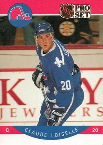 #252 Claude Loiselle - Quebec Nordiques - 1990-91 Pro Set Hockey