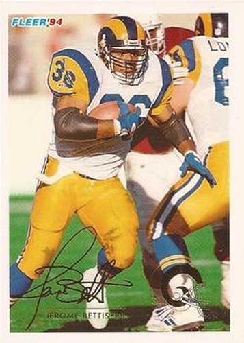 #252 Jerome Bettis - Los Angeles Rams - 1994 Fleer Football