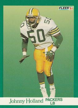 #252 Johnny Holland - Green Bay Packers - 1991 Fleer Football