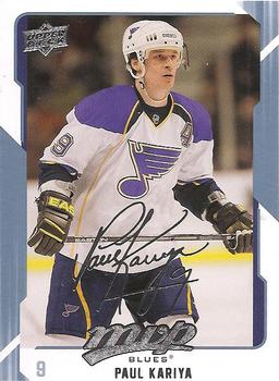 #252 Paul Kariya - St. Louis Blues - 2008-09 Upper Deck MVP Hockey