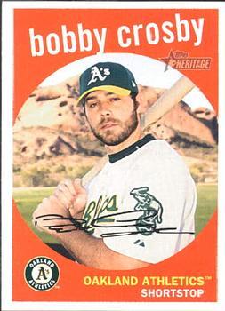#252 Bobby Crosby - Oakland Athletics - 2008 Topps Heritage Baseball
