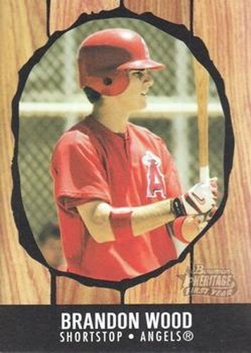 #252 Brandon Wood - Anaheim Angels - 2003 Bowman Heritage Baseball