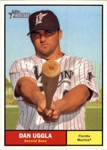 #252 Dan Uggla - Florida Marlins - 2010 Topps Heritage Baseball