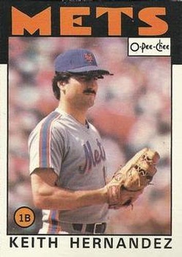 #252 Keith Hernandez - New York Mets - 1986 O-Pee-Chee Baseball
