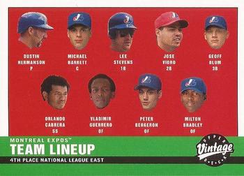 #252 Montreal Expos - Montreal Expos - 2001 Upper Deck Vintage Baseball