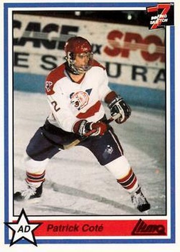 #252 Patrick Cote - Victoriaville Tigres - 1990-91 7th Inning Sketch QMJHL Hockey