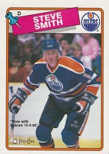 #252 Steve Smith - Edmonton Oilers - 1988-89 O-Pee-Chee Hockey