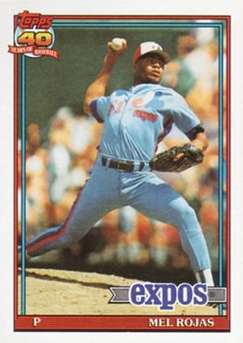 #252 Mel Rojas - Montreal Expos - 1991 Topps Baseball