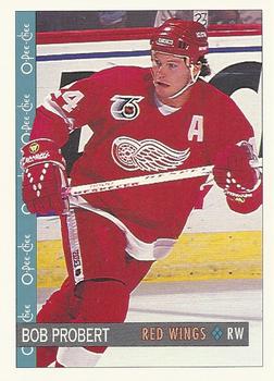 #252 Bob Probert - Detroit Red Wings - 1992-93 O-Pee-Chee Hockey