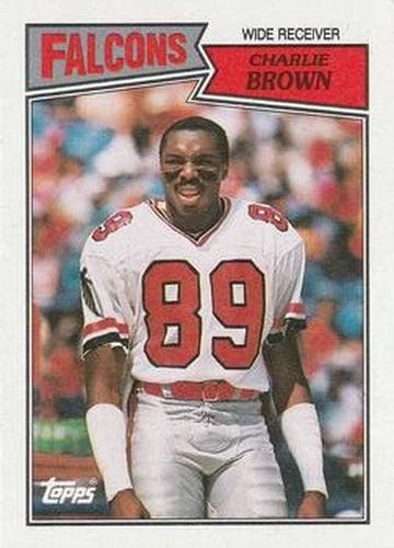 #252 Charlie Brown - Atlanta Falcons - 1987 Topps Football