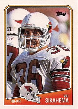 #252 Vai Sikahema - Phoenix Cardinals - 1988 Topps Football