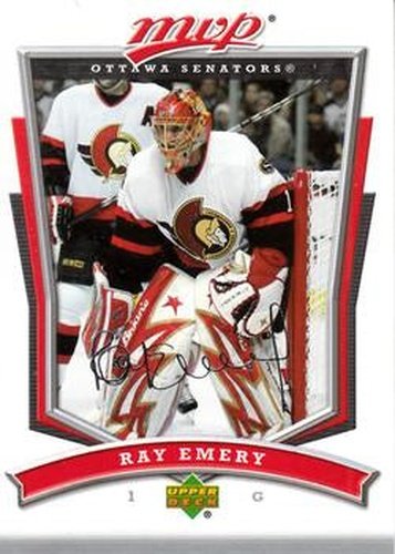 #252 Ray Emery - Ottawa Senators - 2007-08 Upper Deck MVP Hockey