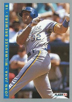 #252 John Jaha - Milwaukee Brewers - 1993 Fleer Baseball