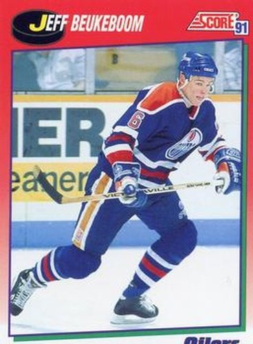 #253 Jeff Beukeboom - Edmonton Oilers - 1991-92 Score Canadian Hockey