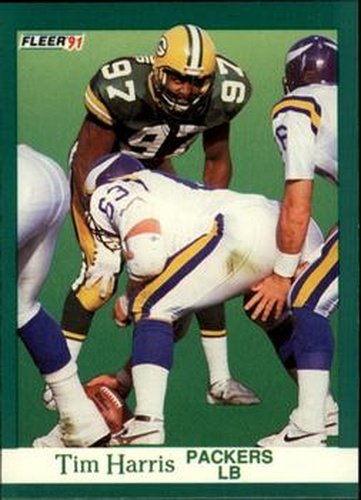 #253 Tim Harris - Green Bay Packers - 1991 Fleer Football