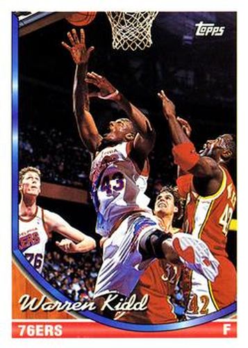 #253 Warren Kidd - Philadelphia 76ers - 1993-94 Topps Basketball