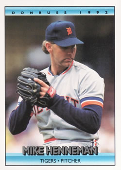 #253 Mike Henneman - Detroit Tigers - 1992 Donruss Baseball
