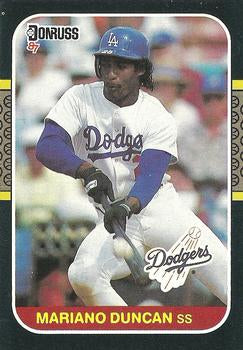 #253 Mariano Duncan - Los Angeles Dodgers - 1987 Donruss Baseball