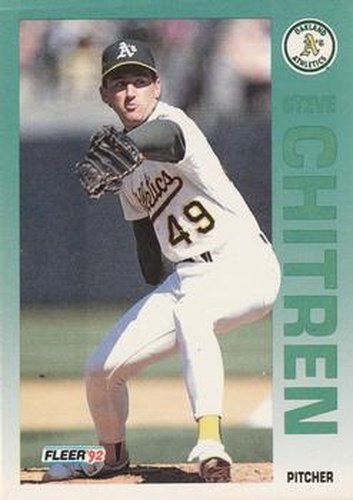 #253 Steve Chitren - Oakland Athletics - 1992 Fleer Baseball