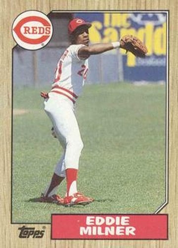 #253 Eddie Milner - Cincinnati Reds - 1987 Topps Baseball