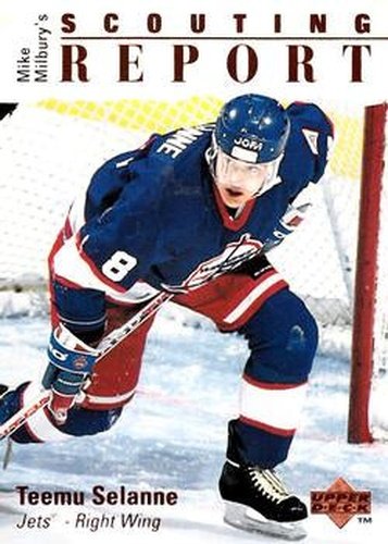 #253 Teemu Selanne - Winnipeg Jets - 1995-96 Upper Deck Hockey