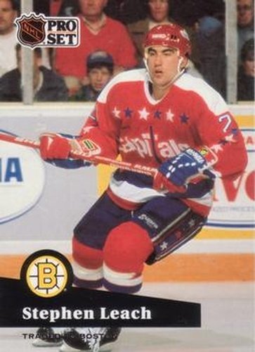 #253 Steve Leach - 1991-92 Pro Set Hockey