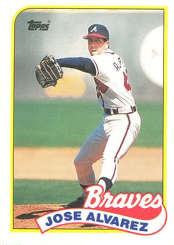 #253 Jose Alvarez - Atlanta Braves - 1989 Topps Baseball
