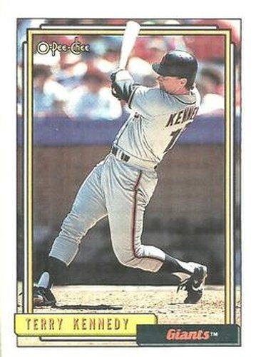 #253 Terry Kennedy - San Francisco Giants - 1992 O-Pee-Chee Baseball