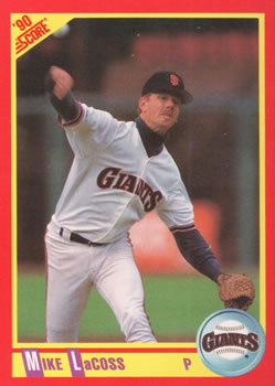 #253 Mike LaCoss - San Francisco Giants - 1990 Score Baseball