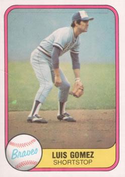 #253 Luis Gomez - Atlanta Braves - 1981 Fleer Baseball