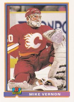 #253 Mike Vernon - Calgary Flames - 1991-92 Bowman Hockey