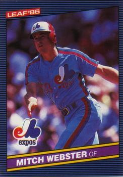 #253 Mitch Webster - Montreal Expos - 1986 Leaf Baseball