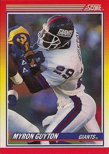 #253 Myron Guyton - New York Giants - 1990 Score Football