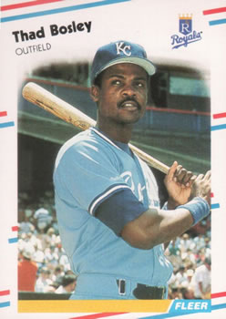 #253 Thad Bosley - Kansas City Royals - 1988 Fleer Baseball