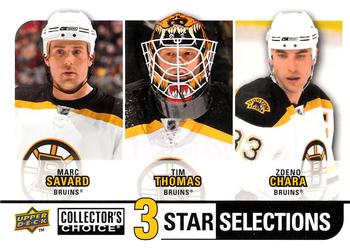 #253 Marc Savard / Zdeno Chara / Tim Thomas - Boston Bruins - 2008-09 Collector's Choice Hockey