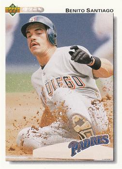 #253 Benito Santiago - San Diego Padres - 1992 Upper Deck Baseball