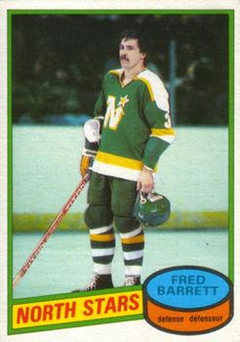 #253 Fred Barrett - Minnesota North Stars - 1980-81 O-Pee-Chee Hockey