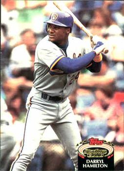 #253 Darryl Hamilton - Milwaukee Brewers - 1992 Stadium Club Baseball