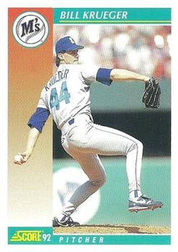 #253 Bill Krueger - Seattle Mariners - 1992 Score Baseball