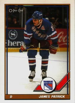 #253 James Patrick - New York Rangers - 1991-92 O-Pee-Chee Hockey