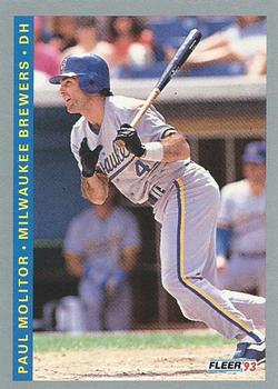 #254 Paul Molitor - Milwaukee Brewers - 1993 Fleer Baseball