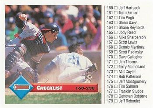 #254 Checklist: 160-238 - 1993 Donruss Baseball