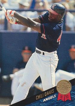 #254 Chili Davis - California Angels - 1993 Leaf Baseball